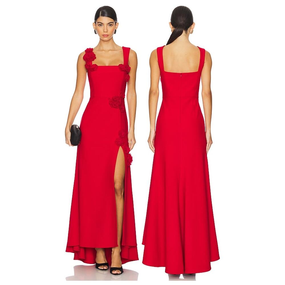 ELLIATT Evanora Gown Maxi Rosette Party Formal Evening Wedding Guest Prom Gala M
